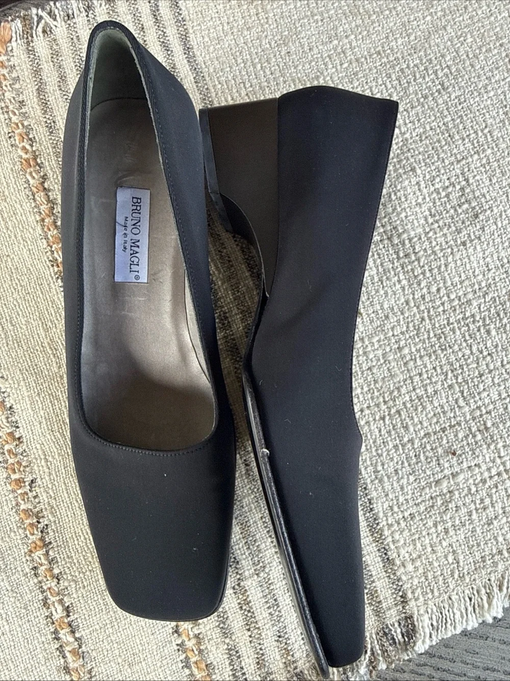Bruno Magli Women’s 7.5B Made In Italy Black Dress Shoe 1.5 Inch Heel